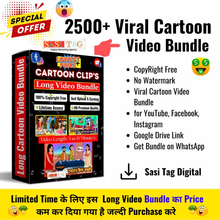 2500 New cartoon video bundle